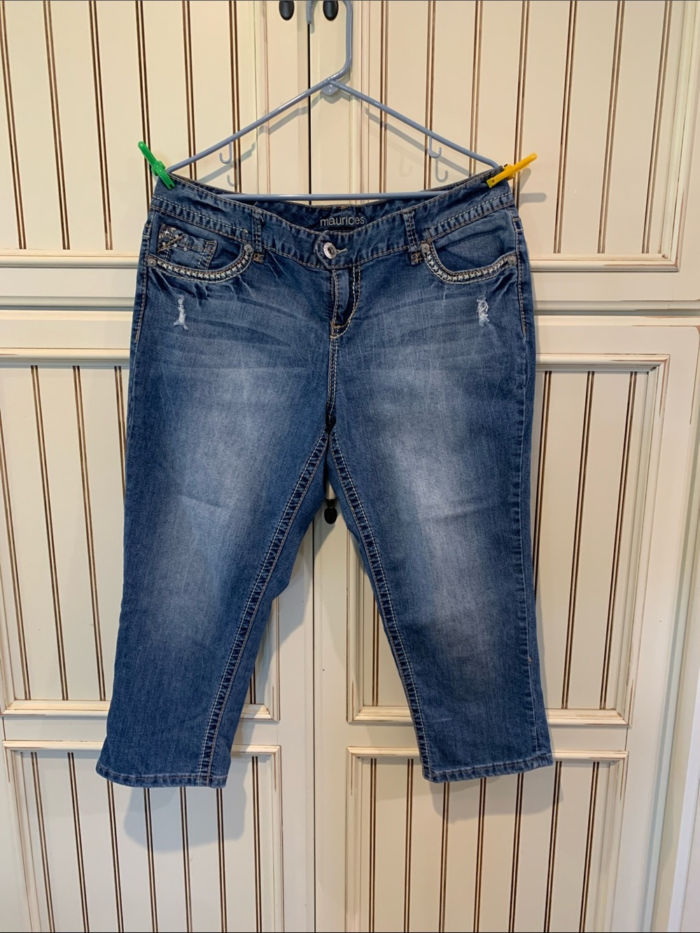 Maurices Medium Blue Cropped Denim Jeans